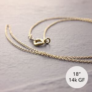 18" Dainty Chain Necklace, gold delicate chain, gold necklace (z 305-1gd-sp)